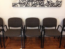 Delegate Goulburn Single Waiting Room Chairs With Arms. Black 4 Leg Frame. Any Fabric Colour
